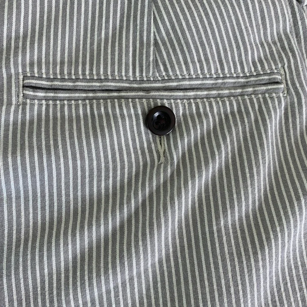 J Crew Club mens gray striped chino shorts size 34